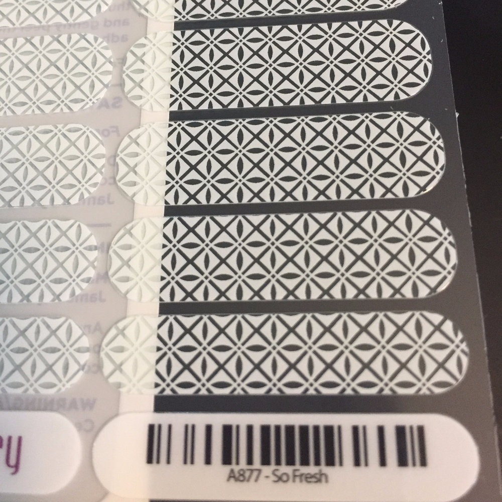 Jamberry Nail Wraps Clear & Mint Print